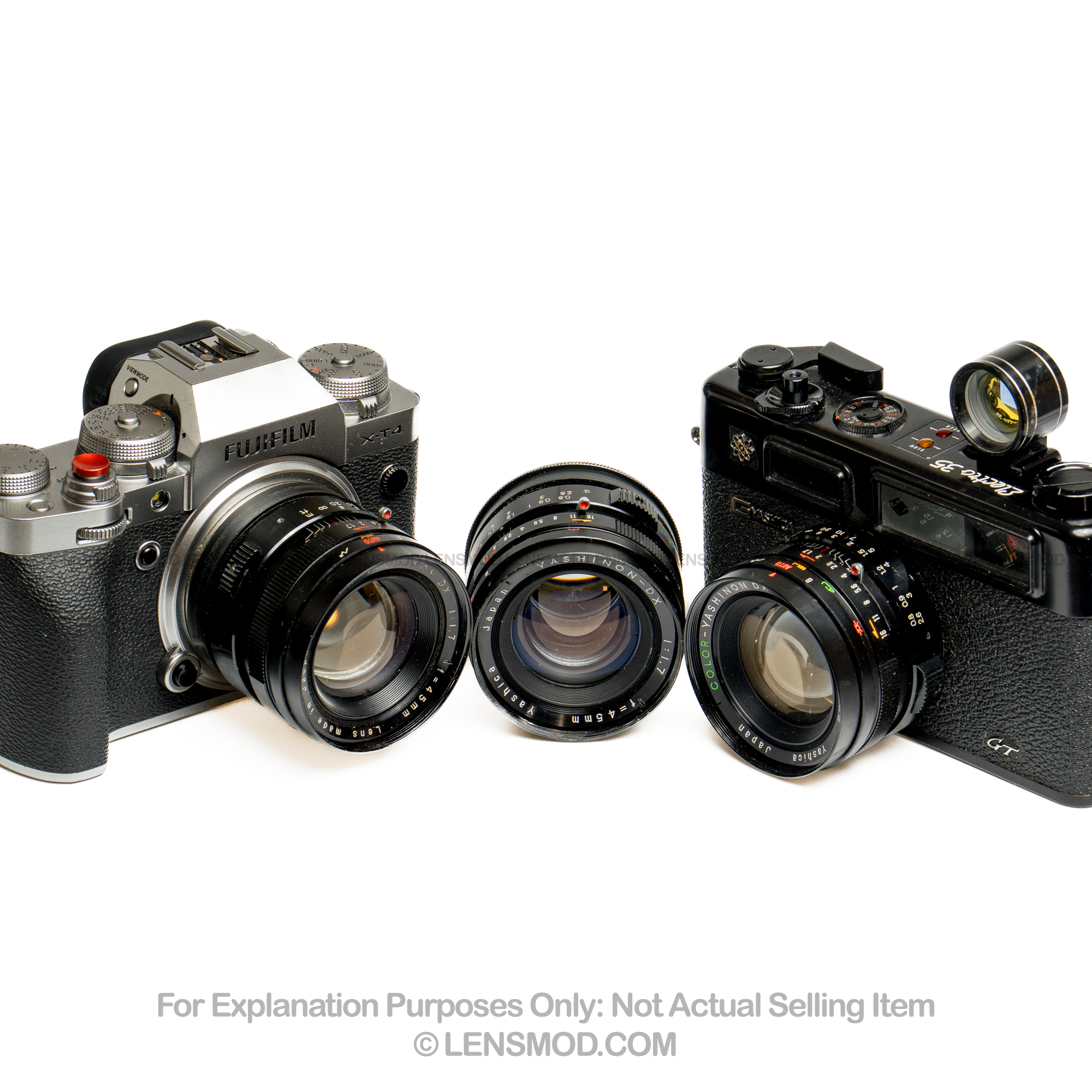 Yashica Electro 35 GTN Yashinon 45mm F1.7 Modified Lens for Fuji x