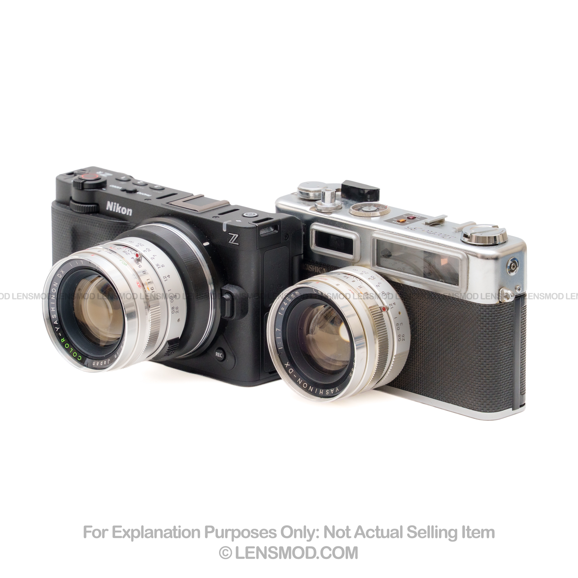 Yashinon DX 45mm f/1.7 Silver Modified to Nikon Z-Mount - Image 6
