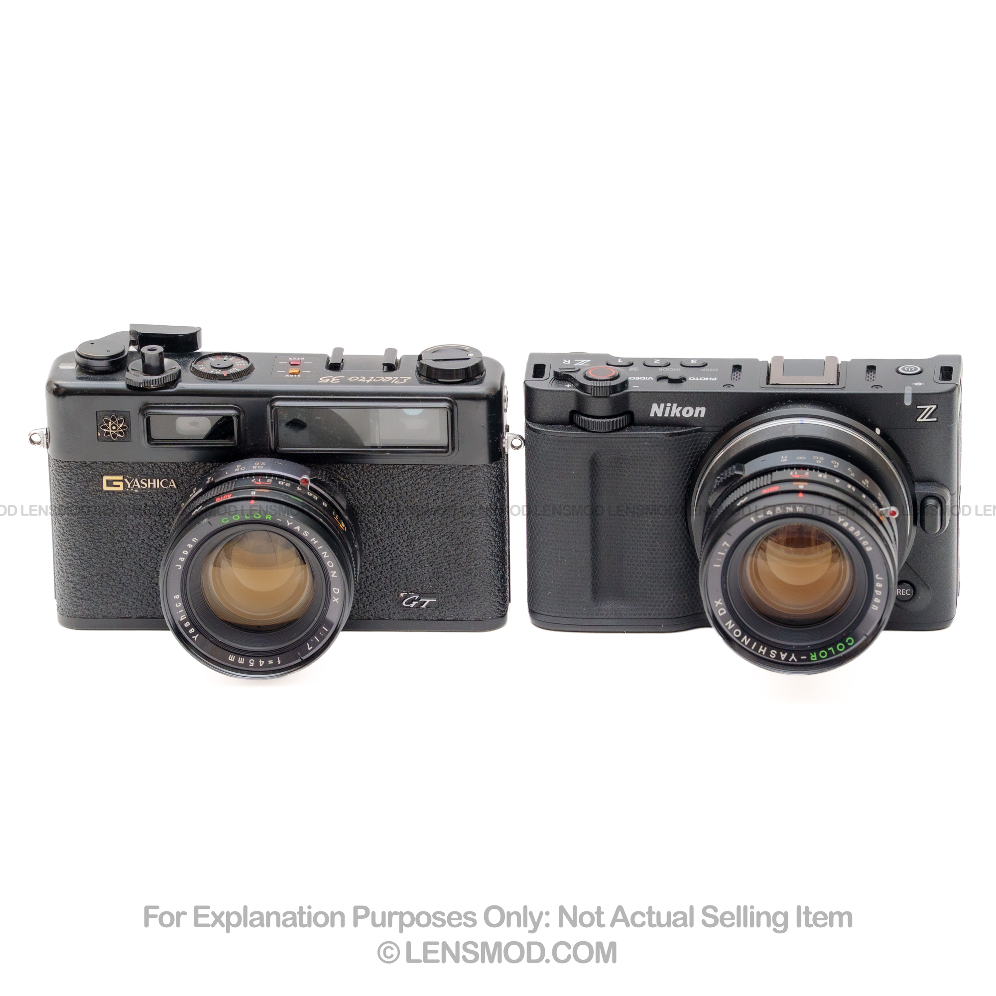 Yashinon DX 45mm f/1.7 Black Modified to Nikon Z-Mount - Image 3