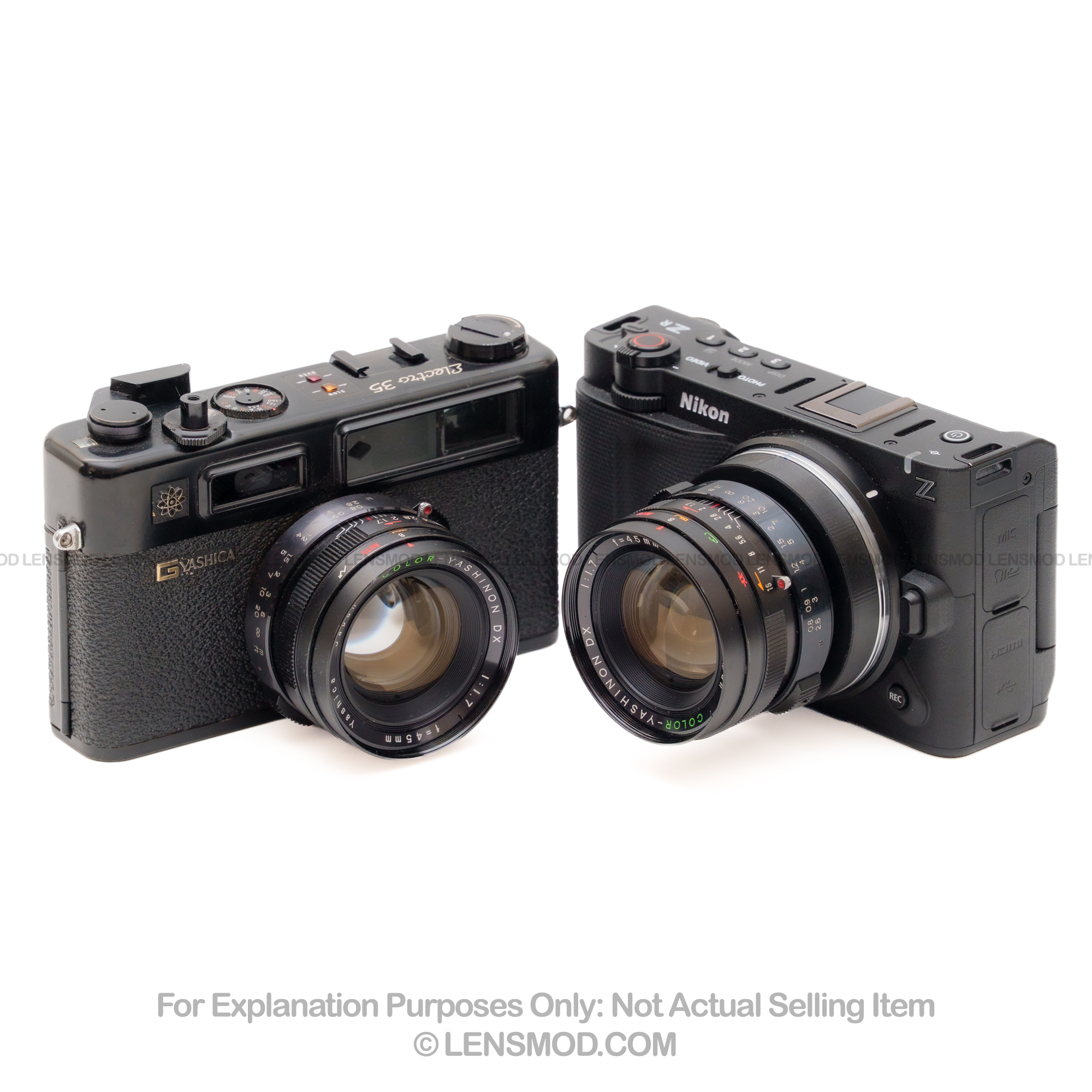 Yashinon DX 45mm f/1.7 Black Modified to Nikon Z-Mount - Image 5